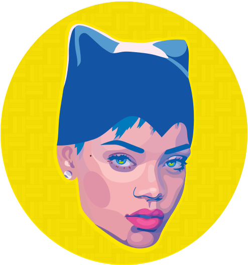 Rihanna Clipart Superhero - Illustration (500x700), Png Download
