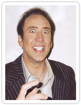 Nicolas Cage Rape Face By Marco Mitolo - Nicolas Cage (375x360), Png Download