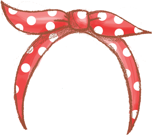 Drawing Bandana Headband - Polka Dot Bandana Png (500x500), Png Download