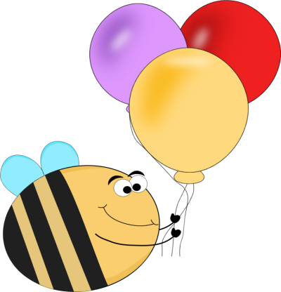 Quoth Clipart Balloon - Thank You Bee Clipart (400x416), Png Download