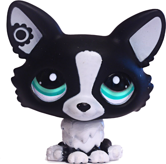 Lps Black Corgi (640x640), Png Download