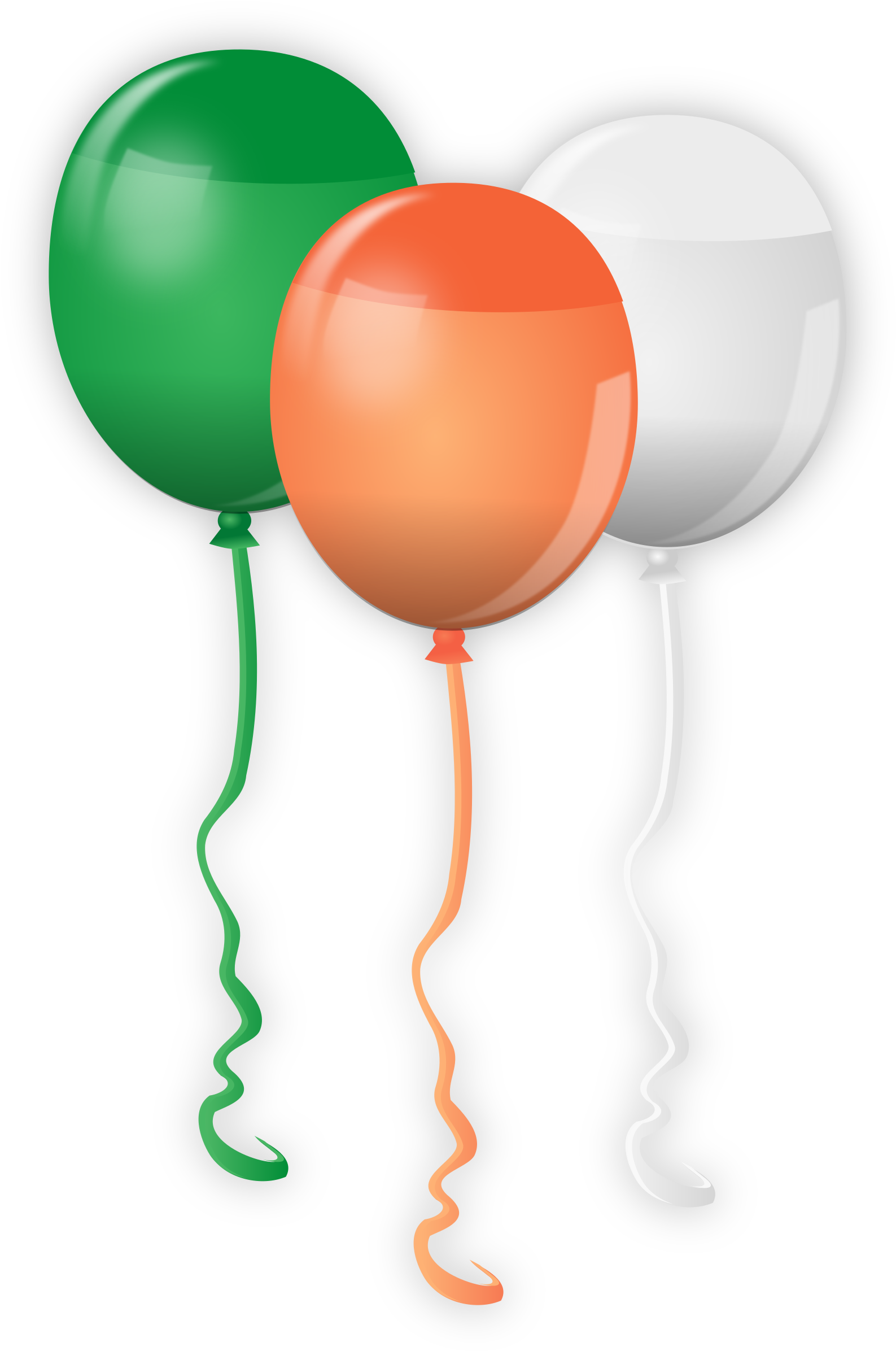 Orange Balloons, Ireland, Irish, Paddy, Eire, Green, - Balloons Png White And Green (424x640), Png Download