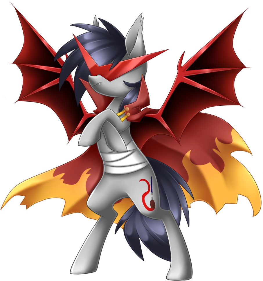 Scarlet-spectrum, Bandage, Bat Pony, Kamina Glasses, - Cartoon (1024x1024), Png Download