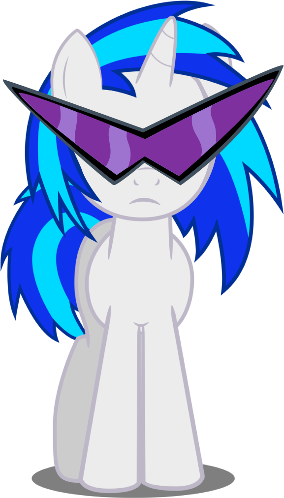 Artist Needed, Dj Pon-3, Female, Glasses, Hooves, Horn, - Vinyl Scratch Pony (768x1024), Png Download