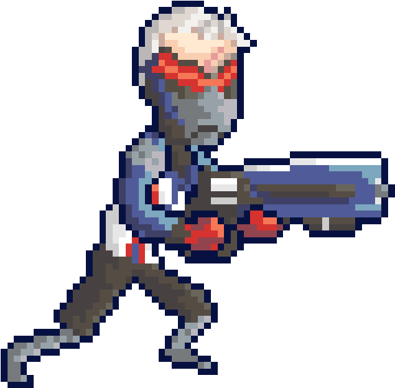 5l3tzk1 - Soldier 76 Pixel Gif (688x688), Png Download