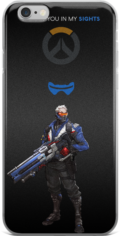 76 Iphone 5/5s/se, 6/6s, 6/6s Plus Case - Game Ow Soldier 76 Cosplay Leather Jacket Coat With (1000x1000), Png Download