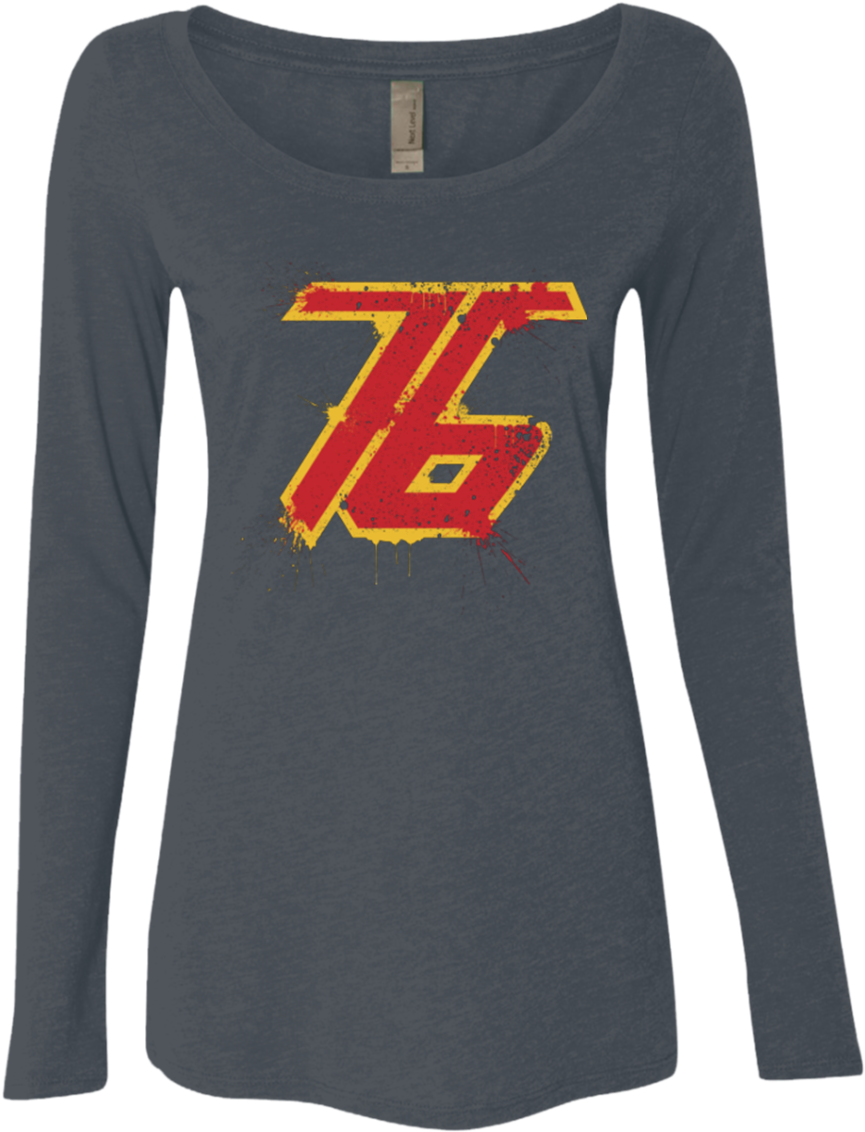 Soldier 76 Women's Triblend Long Sleeve Shirt - Scoop Neck (1155x1155), Png Download