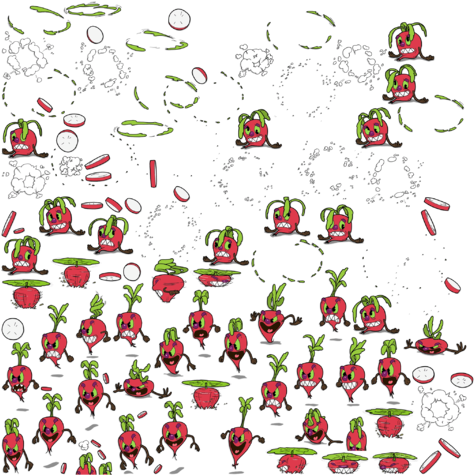 Spriteatlastexture Veggies Radish Fmt12 - Cuphead Root Pack Background (480x480), Png Download