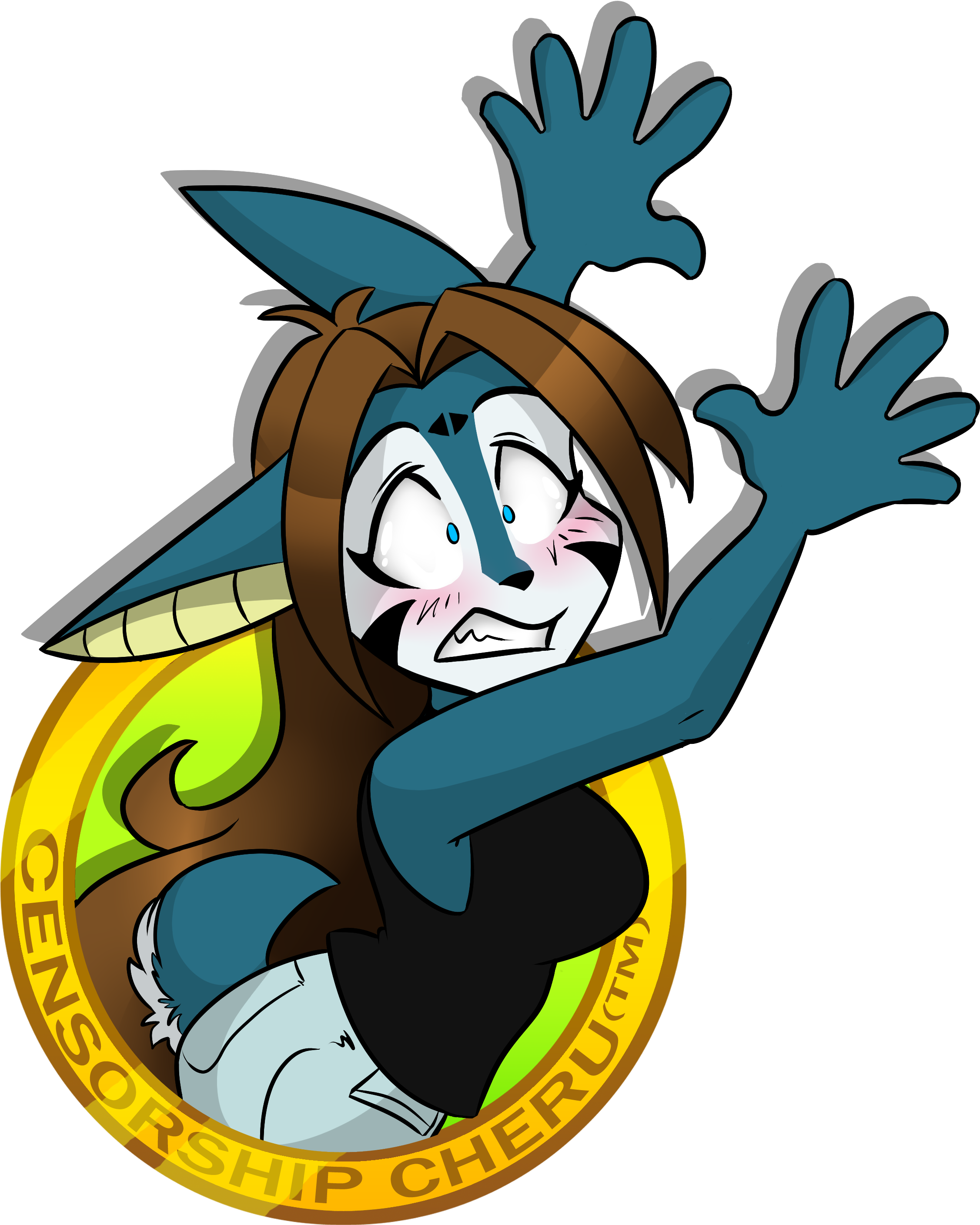 Censorship Cheru - Cartoon (2280x2847), Png Download