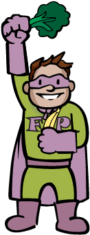Food Power Fruits & Veggies - Superhero Writing Activities Eyfs (360x361), Png Download