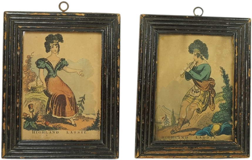 Early 19th Century Miniature Engravings Scottish Folk - 19th Century (857x857), Png Download