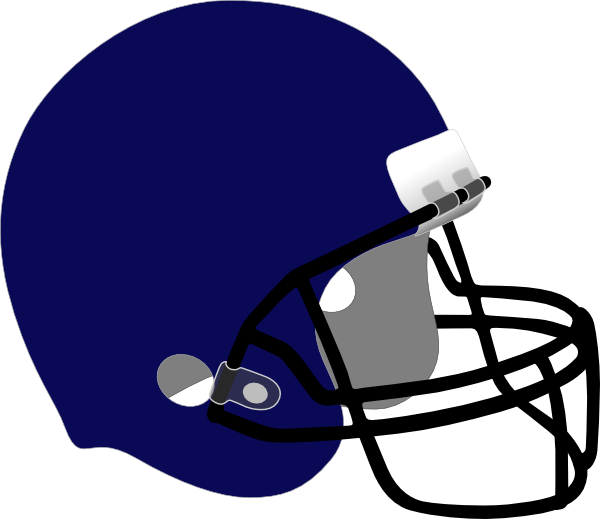 Clipart - Space Helmet - Navy Blue Football Helmet Clipart (600x519), Png Download