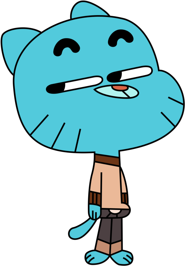 Gumball Clipart Blue - Amazing World Of Gumball Gumball (748x1069), Png Download