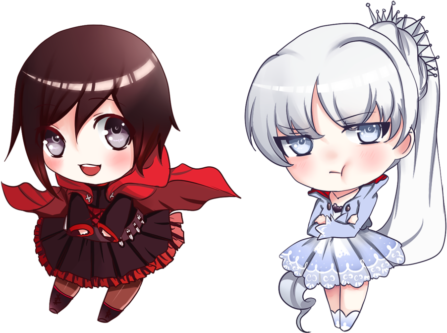 Hair Red Facial Expression Human Hair Color Anime Nose - Rwby Chibi Fan Art (1024x727), Png Download