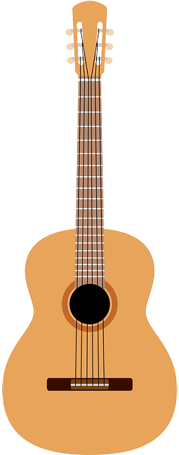 Acoustic Guitar, Guitar, Music, Strings, Wood - Guitar Vector Flat Png (320x640), Png Download