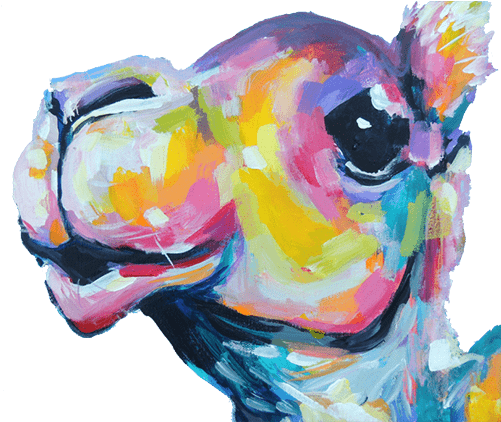 Candy Camel - Camel Painting (500x500), Png Download