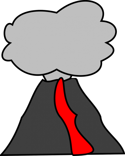 Vector - Volcano Cartoon Png (500x623), Png Download
