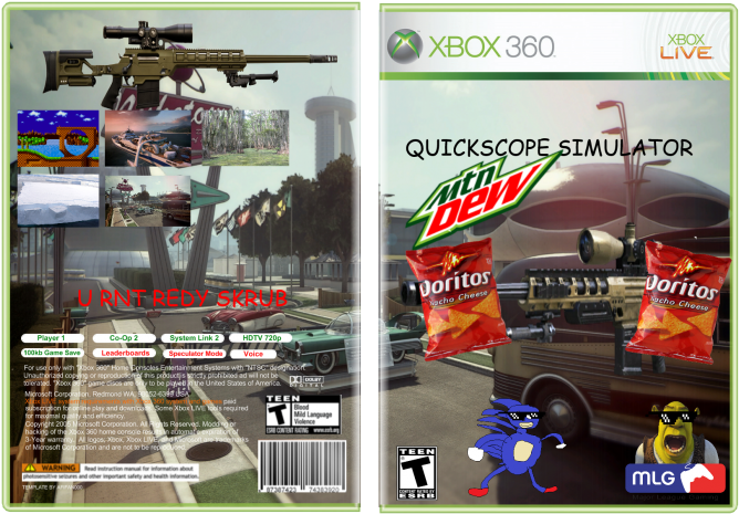 Quick Scope Simulator Xbox 360 Box Art Cover By Haibai57 - Xbox 360 No Scope (700x472), Png Download
