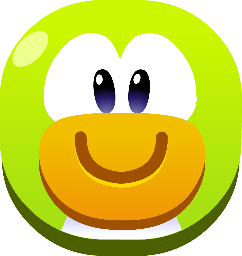 Clip Art Download Green Club Penguin Island Help - Emojis De Club Penguin (943x1000), Png Download