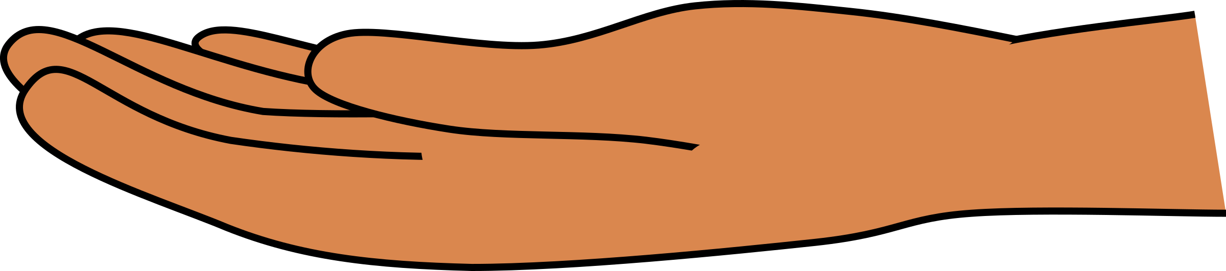 Hand - Clip Art (2400x532), Png Download