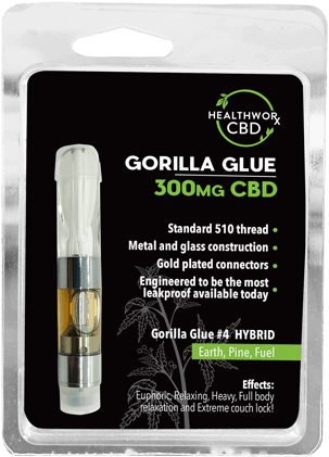 Gorilla Glue Vape 300mg Cbd Oil - Cbd Oil Vape Cartridge (500x500), Png Download