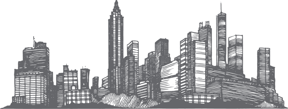 Ja Hall Of Fame Atlanta Skyline - City Of Atlanta Png (1000x381), Png Download