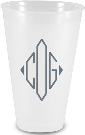 20 Oz Frost-flex Cups Personalize & Buy Buy Unprinted - Monogram (301x480), Png Download