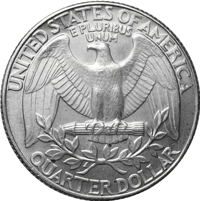 Quarter Tail Png - Tails On A Coin (419x418), Png Download