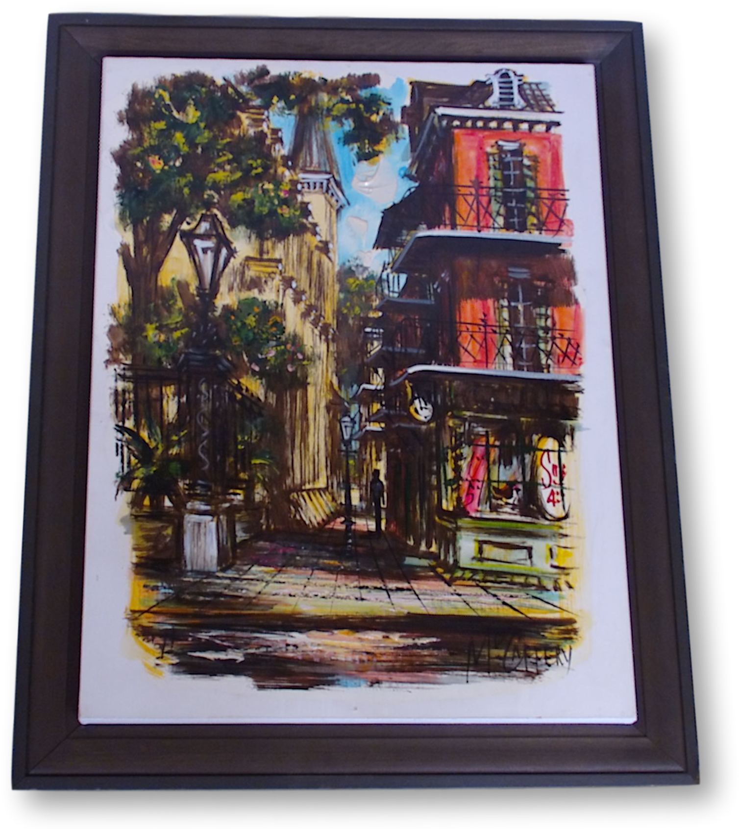 Cityscape Of French Quarter In New Orleans- Signed - Painting (1747x1746), Png Download