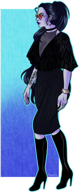 Widowmaker, Overwatch, Awesome Art, Cosplay, Fashion, - Widowmaker Fanart (400x750), Png Download