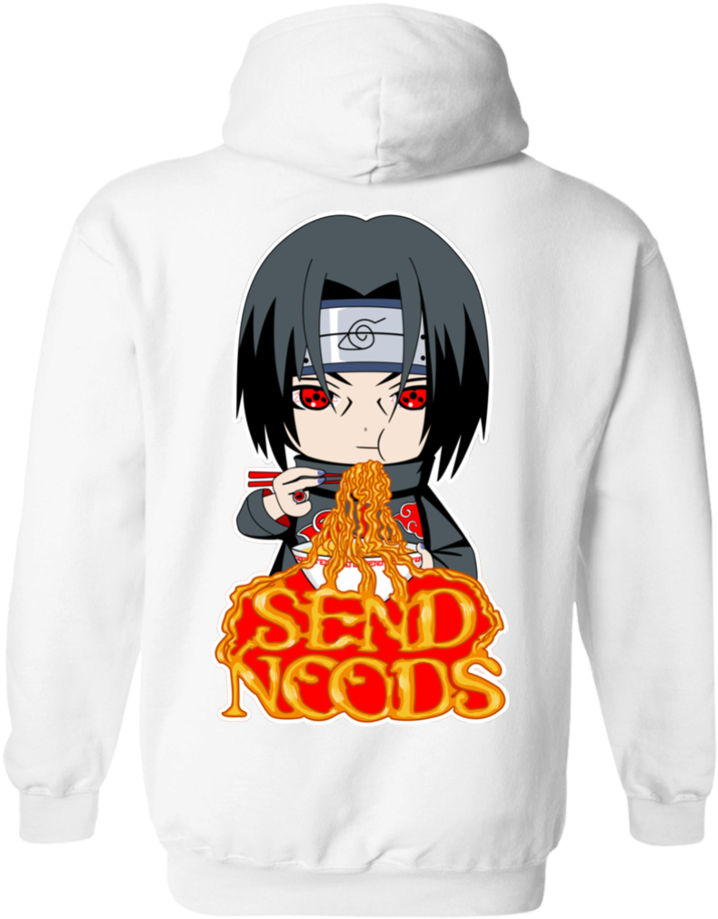 Itachi Send Noods Pullover Hoodie *back Print Only* - Hoodie (1024x1024), Png Download