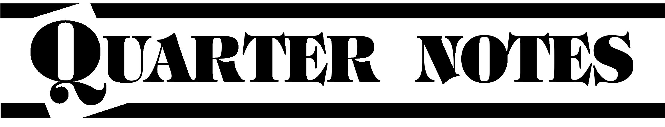 Quarter Notes Logo Black And White - Quarter Note (2400x2400), Png Download