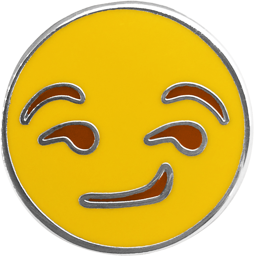Smirk Emoji Pin - Best Emoji (918x918), Png Download