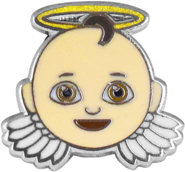 Angel Emoji Pin - Emoji (480x480), Png Download