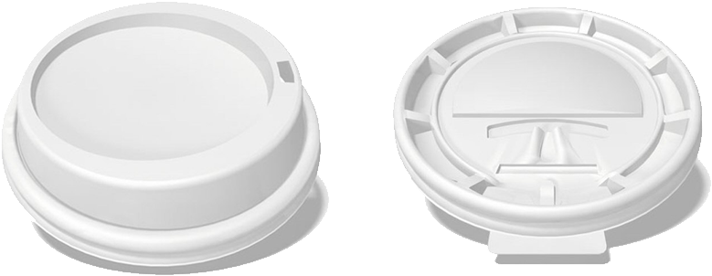 Dome And Flat Coffee Cup Lids - Coffee Cup Plastic Lid (808x313), Png Download