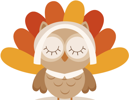 Thanksgiving Clip Art Blessings - Cute Happy Thanksgiving Clip Art (432x330), Png Download