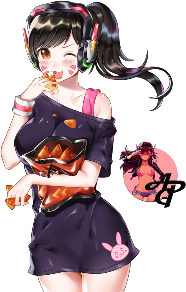 Overwatch D Va Anime (782x1022), Png Download