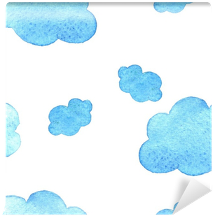 Blue Watercolor Clouds Background - Watercolor Cloud Png Pink (400x400), Png Download