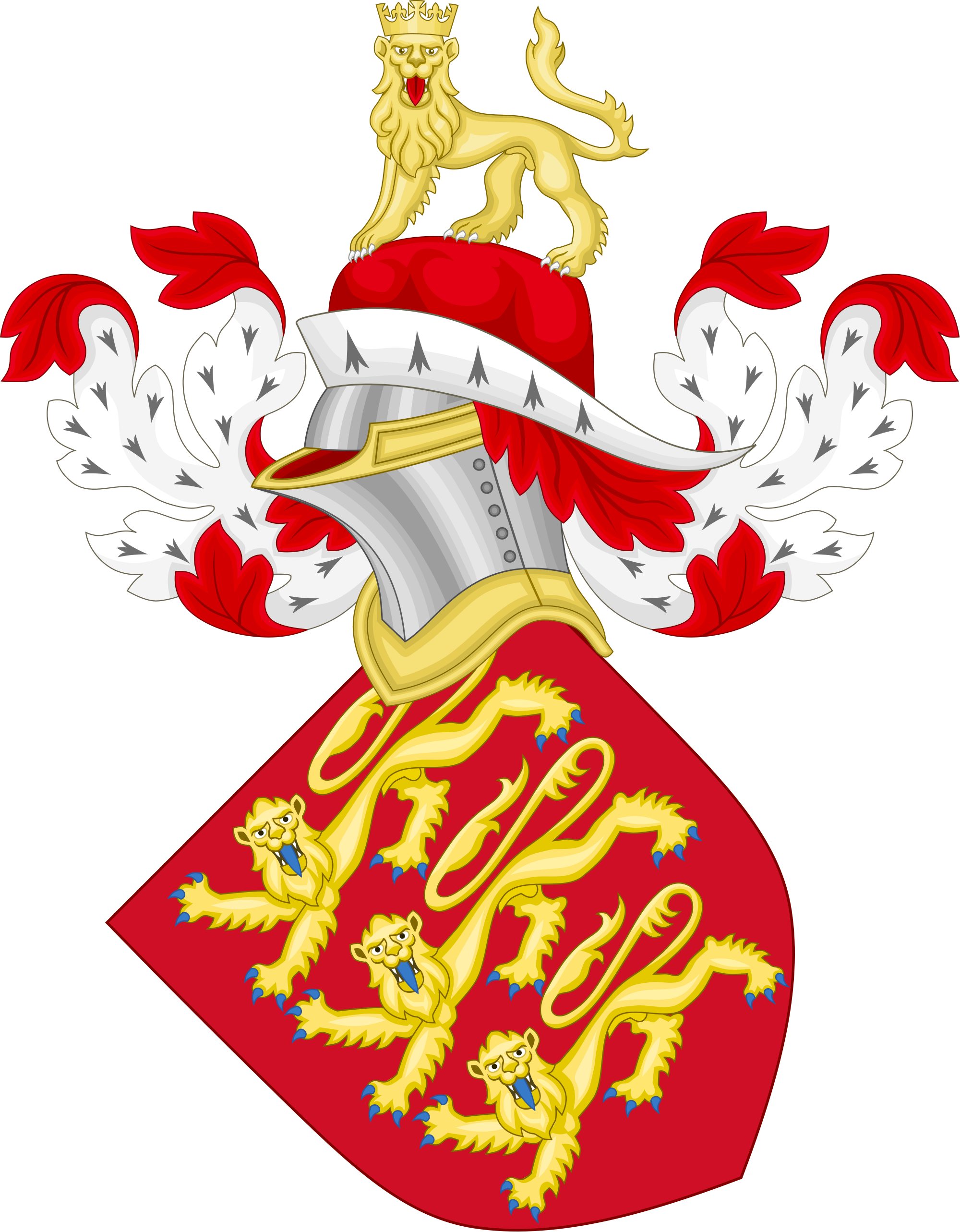 English Arms - King Henry Vi Coat Of Arms (2000x2566), Png Download