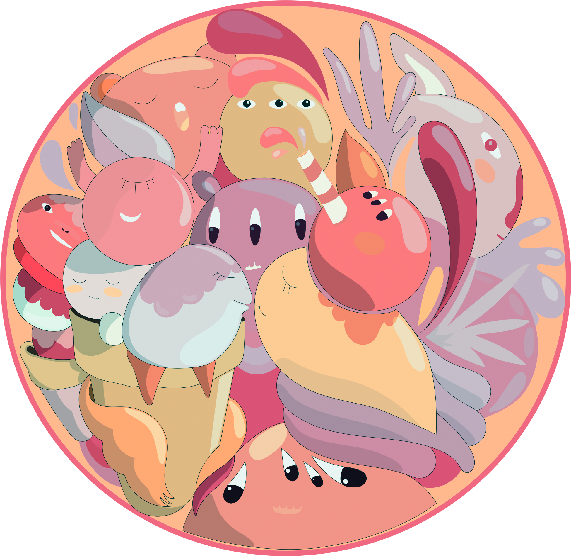 Icecreammonsters - Dog Walker (2000x2000), Png Download