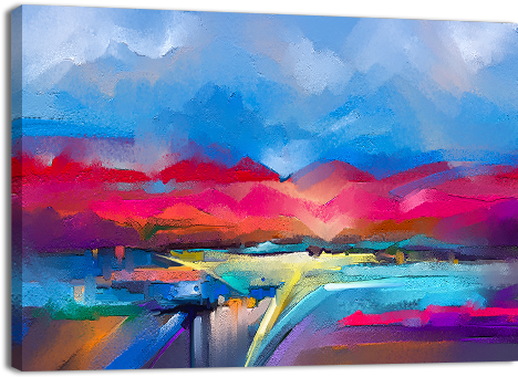 Abstraction Landscape - Oil Painting (500x500), Png Download