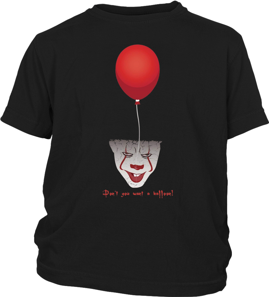 Red Balloon Fear Horror Halloween Funny T-shirt - Louis Vuitton Mickey Mouse (1024x1024), Png Download