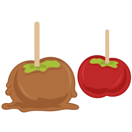 Candied Apples Svg Cutting Files For Scrapbooking Fall - Transparent Candy Apples Clipart (432x432), Png Download