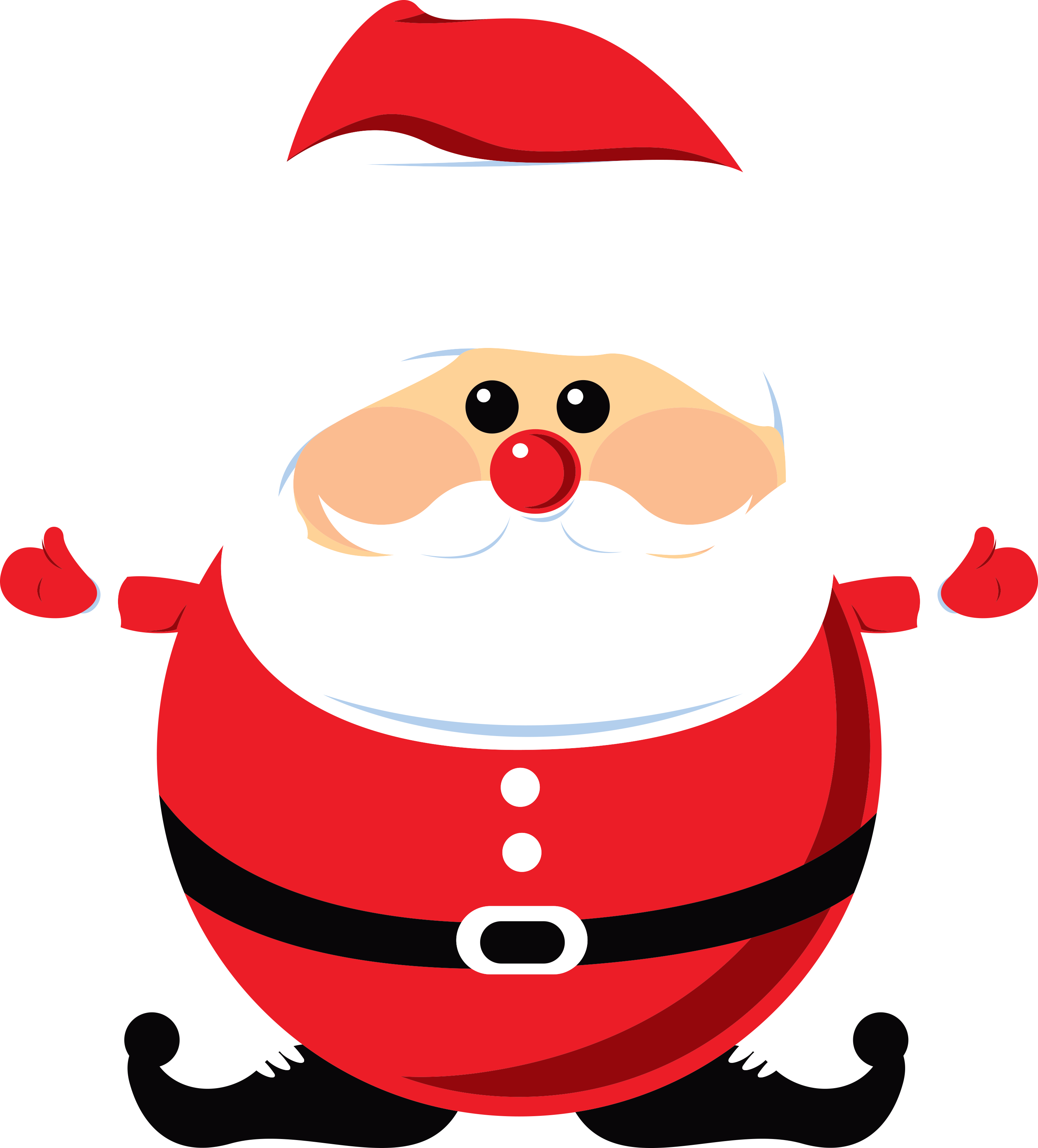 Clip Free Christmas Ornament Tree Fat Transprent Png - Santa Claus Shot Glass (3000x3319), Png Download