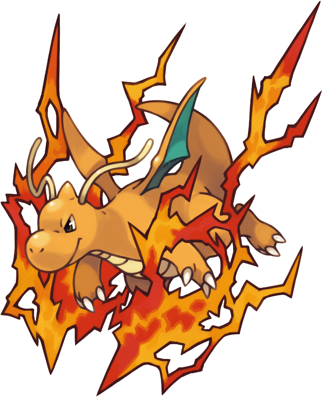 Dragonite - Dragonite Fire (680x830), Png Download