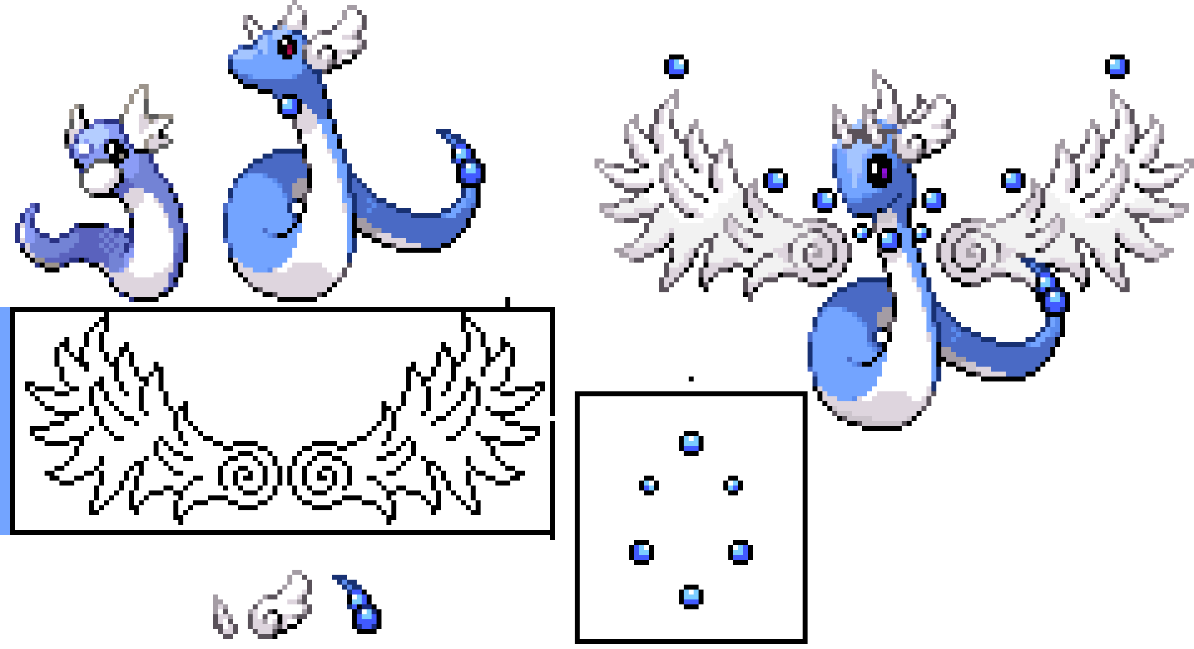 Dragonite Evolution Chain Remade Parts - Dragonite (2410x1310), Png Download