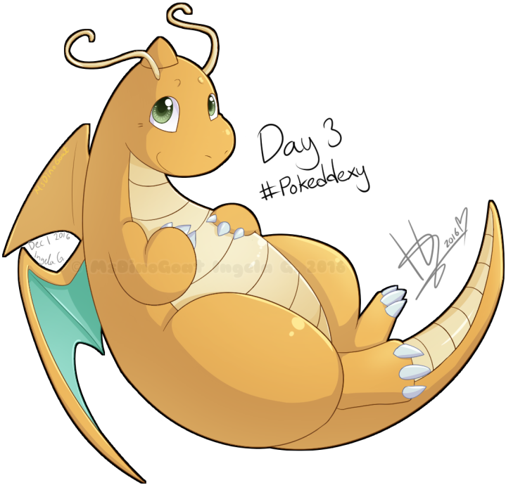 Day 3 Dragonite - December 3 (750x736), Png Download