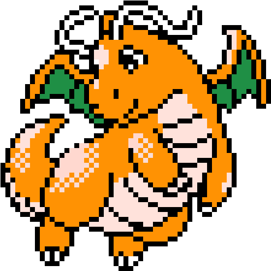 Dragonite - Dragonite Pokemon Perler Beads (620x650), Png Download