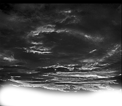 Nubes Psd - Monochrome (400x348), Png Download