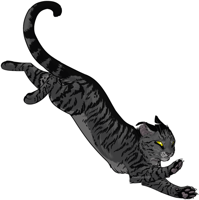 Black And White Striped Cat Anime (802x800), Png Download